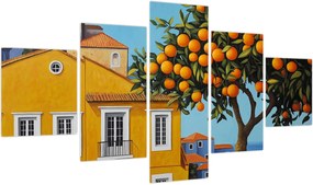 Obraz - Drzewo pomarańczowe (125x70 cm)