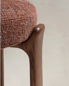 Brązowy/w ciemnym naturalnym kolorze hoker z litego drewna jesionowego (wysokość siedziska 75 cm) Granite – Kave Home