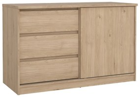 Komoda w dekorze dębu z drzwiami przesuwnymi w naturalnym kolorze 119x76x50 cm Naia – Tvilum