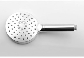 Plastikowa słuchawka prysznicowa w kolorze srebra z połyskiem ø 12 cm – Sapho