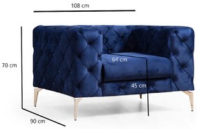 Fotel Como Navy Blue