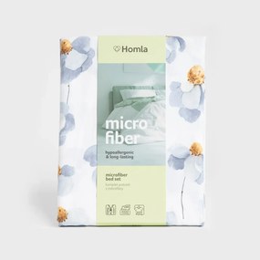 Komplet pościeli z mikrofibry REITA w kwiatki 140x200 HOMLA