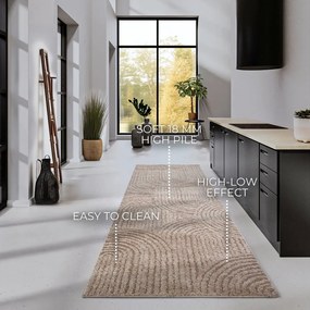 Beżowy chodnik 80x240 cm Chappe Beige – Elle Decoration