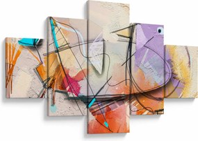 Obraz - Abstrakcja, ptaszek (125x70 cm)