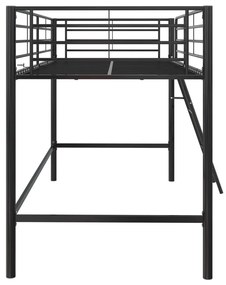 Czarne podwyższone łóżko dziecięce 90x200 cm Jodie – Støraa