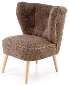 MOCCA fotel wypoczynkowy, c.brązowy SVEN TEDDY nowoczesny boho drewno