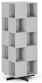 Półka obrotowa, 680×680×1932 mm, 4x 5 przegródek, szara