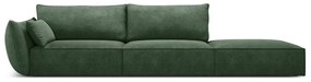 Ciemnozielony szezlong (lewostronny) Vanda – Mazzini Sofas
