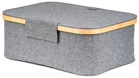 Pojemnik do przechowywania G21 40 x 30 x 15 cm, bambusowy z pokrywką, szary