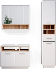 Zestaw mebli łazienkowych biały 80x40x64 beatrice