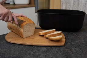 Chlebak z bukową deską do krojenia
