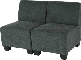 Modułowa sofa 2-osobowa Moncalieri,  antracytowo-szary, bez podłokietników