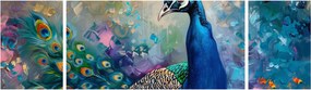 Obraz - Malowanie pawia (170x50 cm)
