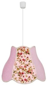 Różowa patchworkowa lampa wisząca - V167 P4-S09