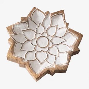 Taca Kieszonkowa Kolding Z Drewna Mango Vintage White Wood - Sklum