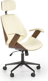 Nowoczesny fotel biurowy z oparciem ze sklejki Ignazio Halmar