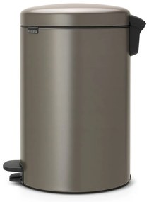 Szary stalowy kosz na śmieci z pedałem 20 l NewIcon – Brabantia
