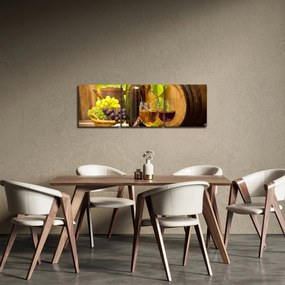 Obraz - Wina (z zegarem) (90x30 cm)