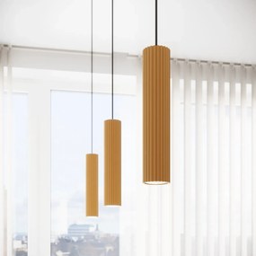 Listwa oświetleniowa 4-punktowa KARBON 4L złota ryflowana SOLLUX  LIGHTING