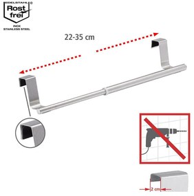 Teleskopowy wieszak na szafkę - kuchenny, łazienkowy, 22-35 cm, WENKO