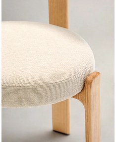 Beżowo-naturalne krzesło z litego drewna jesionowego Granite – Kave Home