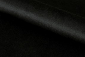 Aksamitne krzesło do jadalni z podłokietnikami Lima Actona, kolor czarny