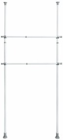 Szyna do garderoby, drążek do ubrań HERKULES 2 sztuki, 75-120cm, WENKO