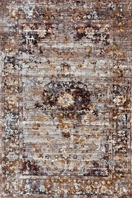 Dywan vintage Vivaldi medalion brązowy 80 cm x 150 cm