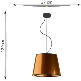 Miedziany żyrandol ze stożkowym abażurem - EX902-Tunier