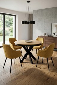 Stół z rozkładanym blatem dąb karmel N3-L06