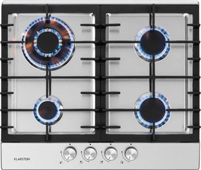 Klarstein Ignito 60cm Płyta gazowa 4 palniki Srebrny