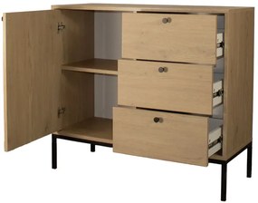 Komoda z 3 szufladami na nóżkach dąb cremona - Urisso 4X