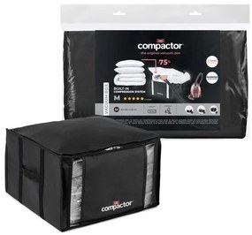 Czarny pojemnik na ubrania Compactor XXL Black Edition 3D Medium, 125 l