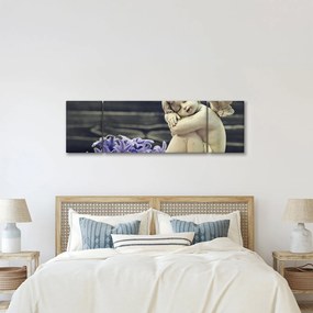 Obraz anioła z kwiatem (170x50 cm)
