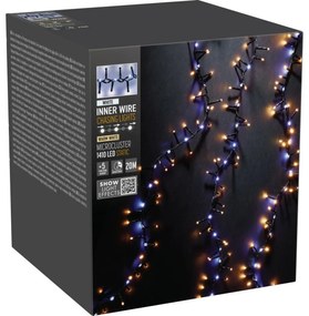 Zewnętrzny łańcuch świetlny Waterfall, 20 m, 1410 LED, ciepła i zimna biała, timer, IP44, 20 m