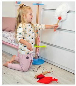 Tooky toy drewniany zestaw do sprzątania dla dzieci 6 el.