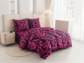 PrzytulneMieszkanie.pl PrzytulneMieszkanie.pl Pościel z mikrofibry AMORYS różowa Rozmiar pościeli: 2 szt 70 x 80 cm | 160 x 200 cm