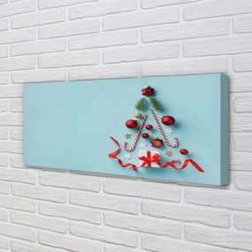 Obraz na płótnie Prezent, Bombki, Słodycze i Dekoracje