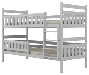 Łóżko piętrowe BARTEK 200x80 białe drewniane trzyosobowe z szufladami KOCOT KIDS