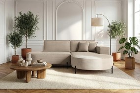 Narożnik Parma Studio Hills, tkanina Poso, prawy, beżowy (02)