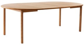 Okrągły rozkładany stół z dodatkowym blatem z litego drewna dębowego ø 120 cm Noor – Hammel Furniture
