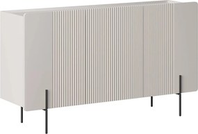 Komoda Malmi 150 cm trzydrzwiowa - kaszmir / czarne nóżki