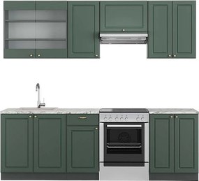 Aneks kuchenny zielono-złoty country house/antracytowy 240x60x81.6 fame-line