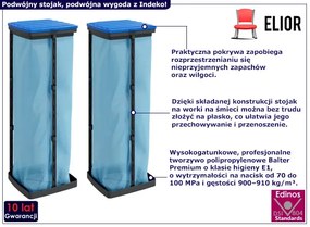 Podwójny stojak na worki na śmieci C2-C55