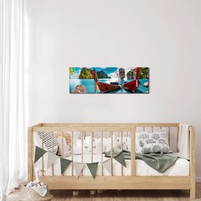 Obraz- Raj na ziemi (z zegarem) (90x30 cm)