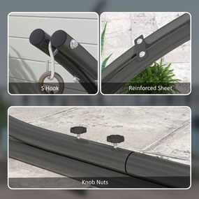 Outsunny Stelaż metalowy do fotela wiszącego w kształcie litery C z podstawą do 150kg - Czarny