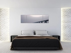 Obraz mostu we mgle (170x50 cm)