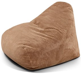 Brązowy sztruksowy worek do siedzenia Snug 100 – SLOWDOWN