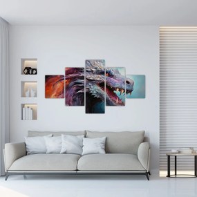 Obraz - Ilustracja przedstawiająca smoka (125x70 cm)