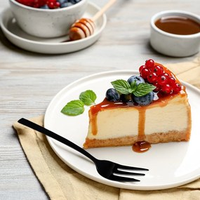 Czarne widelczyki deserowe ze stali nierdzewnej zestaw 2 szt. Black – Orion